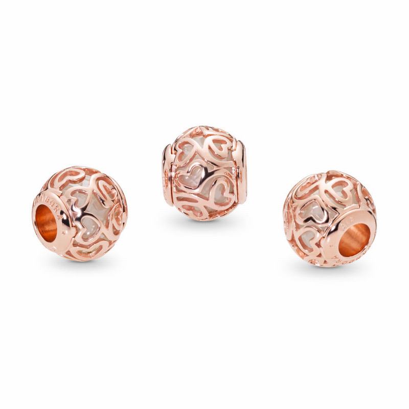 Pandora Rose™ Hearts Filigree Charm Europe - Pandora Rose/Cubic Zirconia - 170695FZR